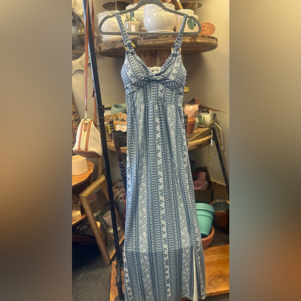 Derek Heart Blue and White Maxi Dress